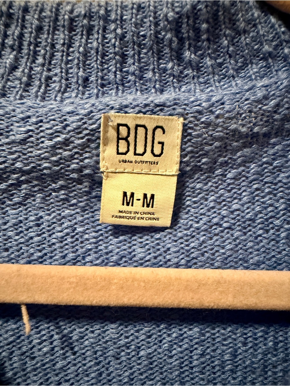 BDG Cropped Ribbed Button-Up Cardigan in Blue - Picture 3 of 8